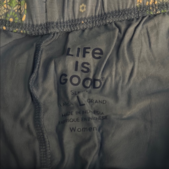 Life is Good Blue Turtle Print Pajama Pants - Picture 4 of 5